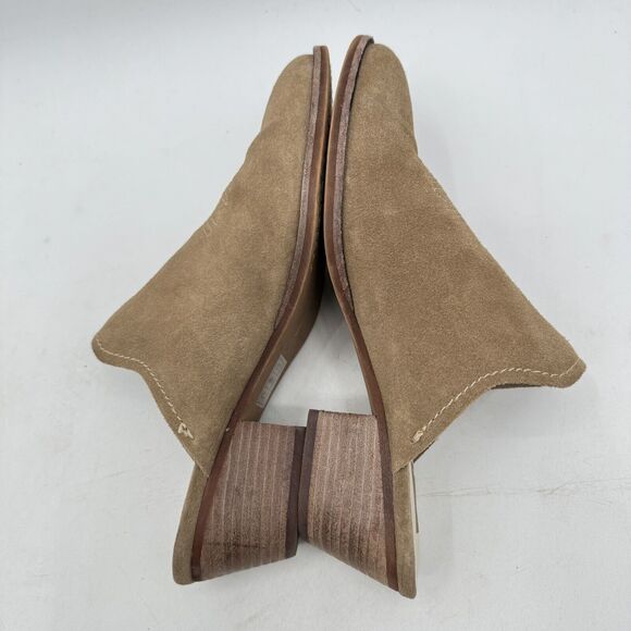 Dolce Vita Women's Shiloh Mules Size 8.5 Truffle Suede Brown Leather Western - Picture 5 of 9